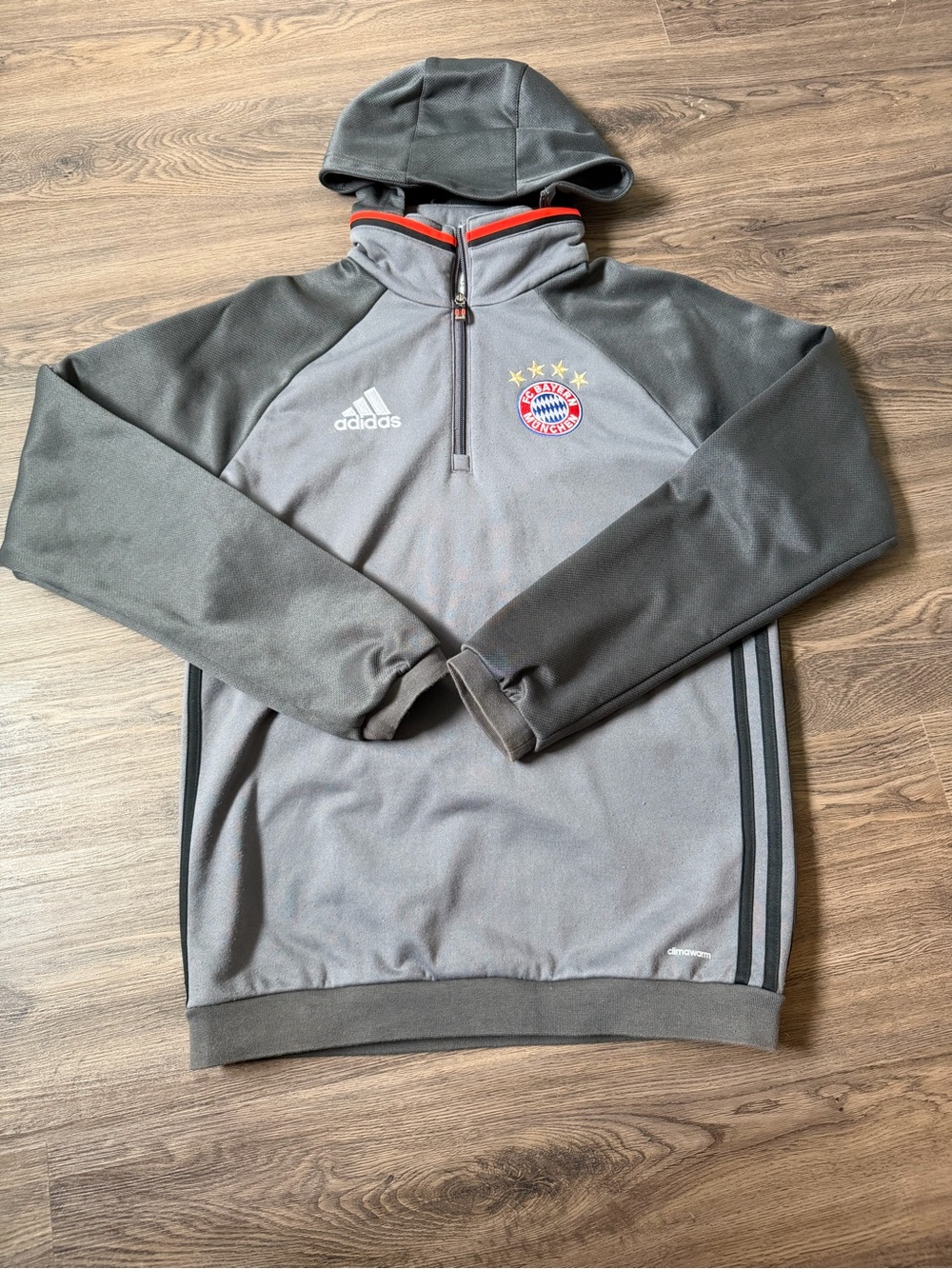 Adidas Bayern Munich Men's Small 2016-17 1/4 Zip Training Hoodie Football Soccer